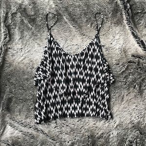 Lush Black and White Layered Tank